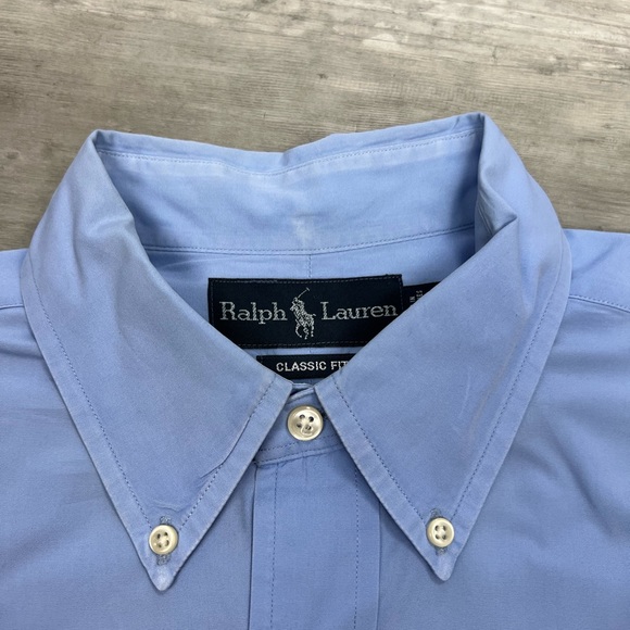 Polo Ralph Lauren Blue w/ Yellow Racing Pony Logo Shirt M - Picture 2 of 4